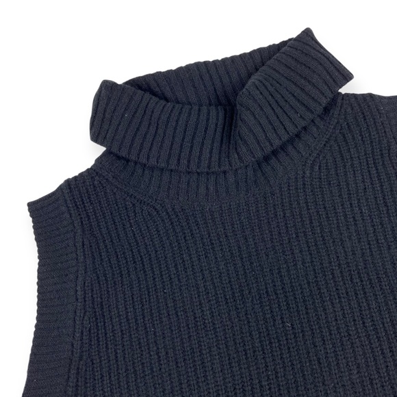 Gentle Herd Black Wool/Cashmere Knit Sleeveless Top - Picture 4 of 8